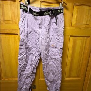 Dickies Lavender cargo pants  with Black Belt